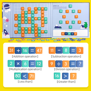 Libro de Matemáticas Hundred <span class=keywords><strong>Board</strong></span> Montessori 1-100, Juego Educativo Preescolar de Conteo de Números, Juego de Papel para Niños - Product Image 3