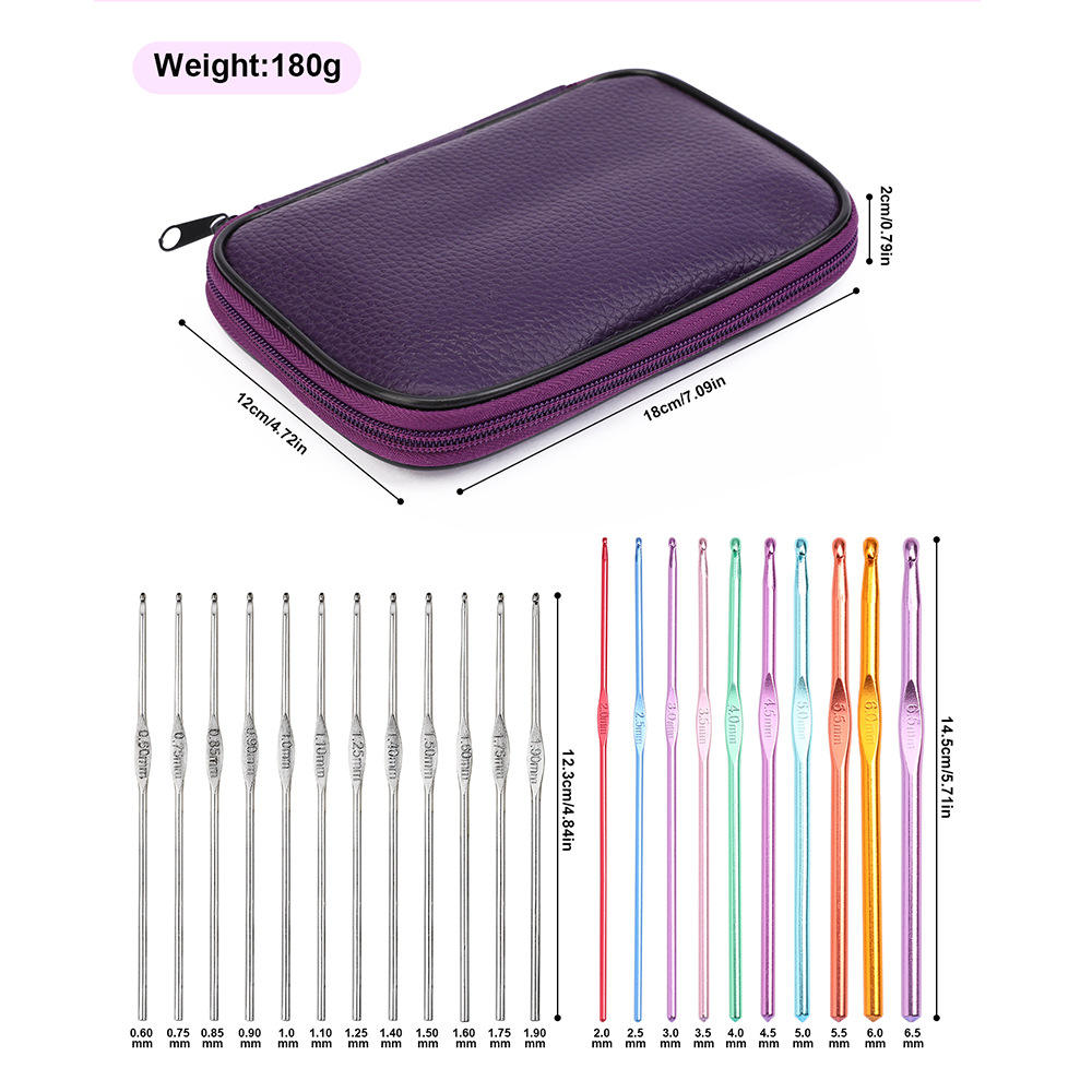 Étui en cuir violet