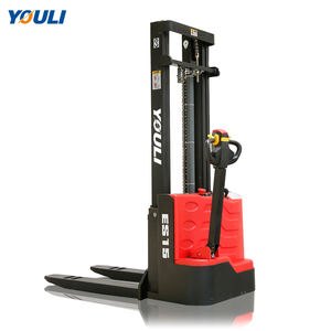 Youli, 1,5 toneladas, palé eléctrico, apilador de carga automática, carretilla elevadora, apilador de Walkie alimentado por batería, apilador de alcance de Walkie eléctrico - Product Image 3