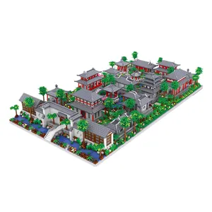 マイクロブロックセット中国建築広州ガーデンビルディングブロック教育DIY組み立て玩具