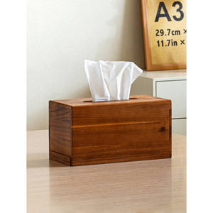 Mallette élégante de rangement en bois d'acacia Style élégant et praticité combinés dans une boîte à mouchoirs attrayante - Product Image 1