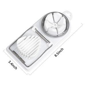 Premium Stainless Steel <b>Multifunctional</b> Egg Slicer Fancy Splitter Precision <b>Cutter</b> for Perfectly Sliced Eggs Every Time Durable - Product Image 2