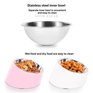 Bol pour <span class=keywords><strong>chien</strong></span> au design superbe, bol à nourriture pour animaux de compagnie en acier inoxydable détachable - Product Image 2
