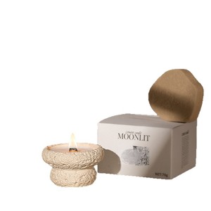 Vente en gros de pots à bougies cylindriques modernes en ciment givré et gaufré, couleurs personnalisables, contenants en béton faits à la main - Product Image 1