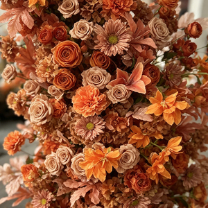 Handmade Artificial Flower Pillar Arch Mixed Pink Red Roses Romantic Dreamy Wedding <b>Decoration</b> Reusable Recyclable - Product Image 4