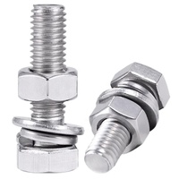 Vis et écrous hexagonaux en acier inoxydable A2-70 sur mesure OEM ODM, M6 M8 M10 M12 M14 M16 M18 M20, vis à tête hexagonale et écrous