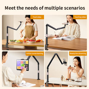 Supporto Girevole a 360 Gradi per Telefono e <span class=keywords><strong>Tablet</strong></span>, Regolabile, per <span class=keywords><strong>Letto</strong></span>, Clip <span class=keywords><strong>Porta</strong></span> Cellulare - Product Image 2