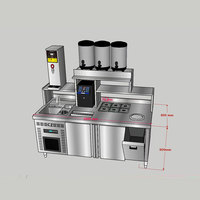Kustom Boba teh Bar Counter baja nirkarat bekerja peralatan teh susu mesin Coffe jus Shop gelembung teh Bar Counter