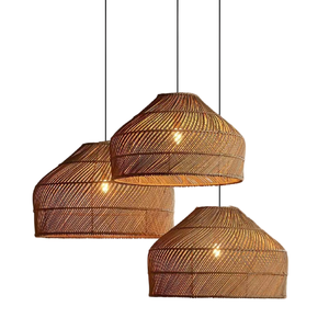 Lampade a Sospensione in Bambù Intrecciato Lanterna Cinese per Ristorante Sala da Tè Illuminazione Pendente Artigianale <span class=keywords><strong>Lampadario</strong></span> in Paglia e Rattan - Product Image 6
