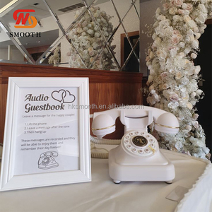Cabine téléphonique blanche lisse pour livre d'or audio, décoration de mariage, cabine téléphonique pour événements festifs - Product Image 2