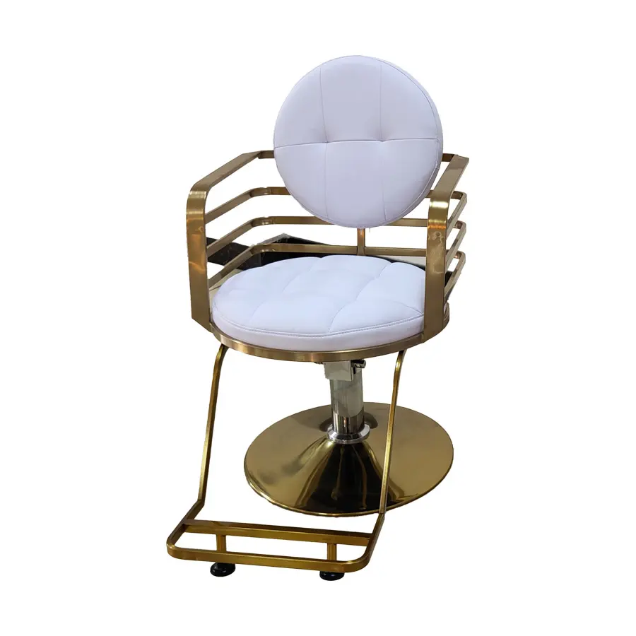 Factory Wholesale Barber Chair For Man In Ethiopian Electric High Quality Luxury Rose Gold Handycap For Salon Place