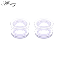 2 Pcs/lot Cheater Acrylic Ear Plugs and Tunnels Ear Expander Stretchers Kit Ear Tragus Piercing Set Body Jewelry 9 Sizes