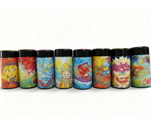 Auf Lager: Maßgefertigte UV-Glas- und Kunststoffdosen mit Box, 3,5 g, 7 g, 14 g, 28 g, 1 oz, 2 oz, Persy Custom Violettglasdosen und Geschenkversandbox-Kombination - Product Image 6
