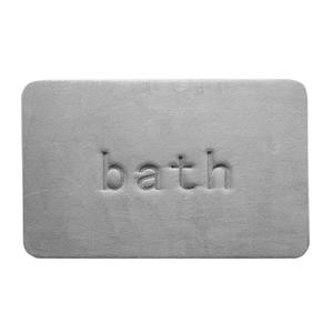 Tapis de bain rectangulaire gris absorbant en mousse à mémoire de forme, design moderne - Product Image 3