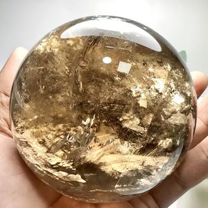 Venta al por Mayor de Bolas de Cristal Ahumado Transparentes de 8-8.5cm, Cristal de Brujería Gris, Objetos Decorativos de Feng Shui para el Hogar - Product Image 2