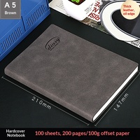 Agenda Diaria Personalizada A5/B5, Cuaderno de Tapa Dura de Cuero PU, Planificador de Bolsillo, Diario, 100 Hojas, Encuadernación Cosida, Logotipo Personalizado