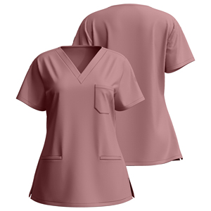 Kitmaz Scrub Tops for Women - Soft Stretchy V-Neck Nurse Shirt with 3 Pockets - Product Image 3