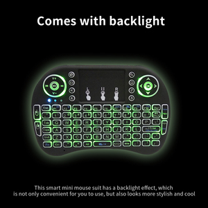 Keyboard Mini Nirkabel Rii I8+ dengan Lampu Latar 2.4g Dilengkapi Touchpad Keyboard Genggam Untuk PC Android TV Box - Product Image 2