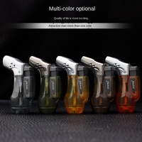 YX Haishen Design moderne gonflable extérieur métal Jet flamme briquet trois feu coupe-vent en plastique fumer accessoires en gros
