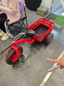 Tricycle pour enfants avec chariot de transport amovible - Vélo à pédales d'extérieur pour travaux de jardinage, plantation et jeux en cour - Product Image 6