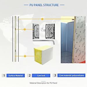 Panneau sandwich industriel métallique résistant au feu pour chambre froide Panneaux de refroidissement de plain-pied Isolation de stockage à froid écologique en vente - Product Image 4