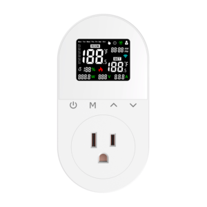 Thermostat intelligent Tuya WiFi à commande vocale, bouton tactile LCD, plastique, prise électrique américaine, pour la maison, le camping-car, la voiture et l'extérieur - Product Image 1
