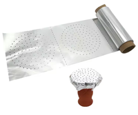 Feuilles d'aluminium pour chicha de 0,03 mm, 50 pièces, emballage personnalisé, 14 cm x 14 cm, feuilles d'aluminium pour chicha de haute qualité, épaisses, pré-perforées