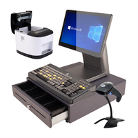 Terminal de point de vente tout-en-un avec écran tactile de 15,6 pouces, directement de l'usine, pour restaurant, caisse enregistreuse