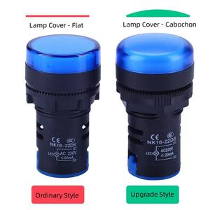 AD16-22 LED <span class=keywords><strong>Pilot</strong></span> gösterge ışığı ND22mm montaj deliği ile elektrik ekipmanları için sinyal lambası AC/DC12V 24V 220V 380V - Product Image 5