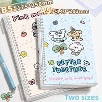Cuaderno de Dibujos de Perros, Estilo Instagram, Corazón de Chica, Lindo y Animado, Antideslizante, de Hojas Sueltas, Regalo para Estudiantes de Secundaria y Preparatoria, Tamaño B5