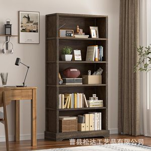 Estantería de madera para libros, organizador de libros sencillo para sala de estar, estantería de pared integrada de varias capas - Product Image 3