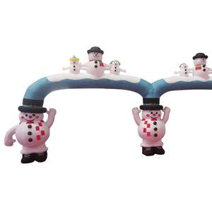 <span class=keywords><strong>Arche</strong></span> de Noël gonflable Waterhan FDP54H279 avec Père Noël, Bonhomme de neige et Élan, lumières LED, en PVC, étanche, alimentation par prise, commande filaire - Product Image 1