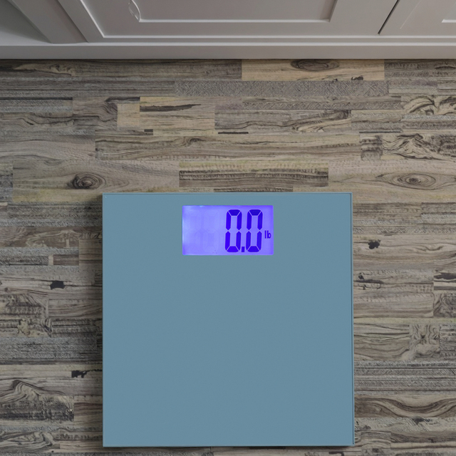 30x30cm Digital Weighing Scale Large LCD Display Battery Powered Tempered Glass 180kg Capacity Household Bathroom Scale CE 0.1kg