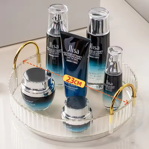 Organizador de Maquillaje Giratorio de 3 Niveles, Plegable, Clásico, Multifuncional, para Cuidado de la Piel, Perfume, Lápiz Labial, Plástico Verde, para Dormitorio - Product Image 3