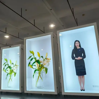 Écran publicitaire numérique CMS Cloud avec boîtier tactile capacitif et écran LCD transparent de 55 à 85 pouces