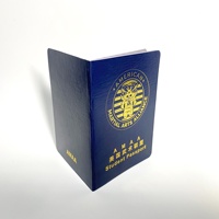 Impression de livrets de certificats pour chiens et chats avec logo personnalisé en feuille d'or, passeport pour animaux de compagnie