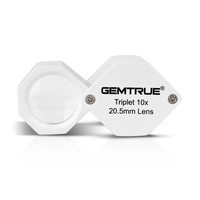 Custom Logo Diamond Loupes 10x Triplet 20.5mm Gemstone Magnifier With Premium Case