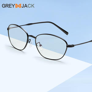 กรอบแว่นตาเกรย์แจ็คแคทอายแบบเต็มกรอบป้องกันแสงสีฟ้าสำหรับทุกเพศแว่นตาโลหะ G032OP - Product Image 3