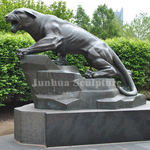 Scultura di <span class=keywords><strong>Pantera</strong></span> in Bronzo Fuso di Grandi Dimensioni per Decorazione Giardino Esterno in Vendita - Product Image 4