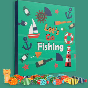 Jouet préscolaire pour les voyages, avion et road trip, avec 26 poissons, <span class=keywords><strong>jeu</strong></span> de pêche magnétique 2-en-1 et <span class=keywords><strong>jeu</strong></span> d'orthographe pour les tout-petits - Product Image 6