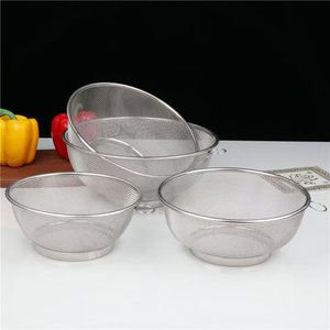 रिंग बेस होम रसोई के साथ टिकाऊ सूक्ष्म-छिद्रित स्टेनलेस स्टील कोंडर और स्ट्रेनर - Product Image 4