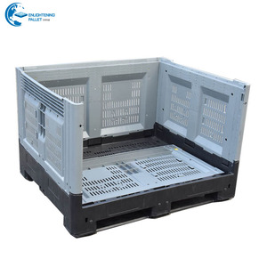 Lớn Số Lượng Lớn Nhiệm Vụ Nặng Nề Có Thể Xếp Chồng Gấp Nhựa Pallet Container Có Thể Gập Lại Lớn Pallet Hộp - Product Image 2