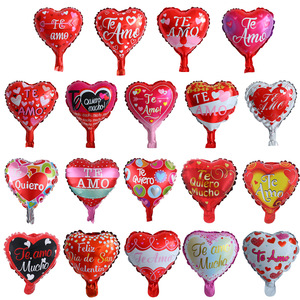 Tây Ban Nha tôi yêu bạn chủ đề lá bóng bay Te amo TE quiero <span class=keywords><strong>mucho</strong></span> 10inch trái tim balon đám cưới Ngày Valentine trang trí globos - Product Image 3
