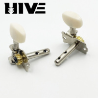 HIVE Wholesale 6pcs/ Set 6String Open Type Steel Posts 3R3L Guitar Tuning Pegs W/ Dual Screw Holes Tuning Keys for Wooden Guitar