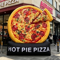 Riesige Aufblasbare Pepperoni-Pizza mit Abnehmbarem Stück für Restaurant-Promotionen