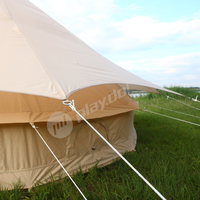 Tente extérieure imperméable en toile pour glamping avec auvent et housse de pluie