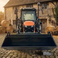Tracteur agricole 4x4 stable de 100 CV, moteur haute puissance, système de pompe hydraulique robuste, transmission à engrenages à levage élevé, multifonctionnel