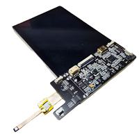 Panel Layar Sentuh Kapasitif Grahowlet Air/Optical Bonding PCAP+TFT 7 Inci 16:10 1024x600 HMI Linux Industrial Medical