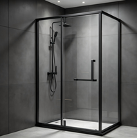 Cabine de douche en verre trempé de luxe américaine pour salle de bain moderne