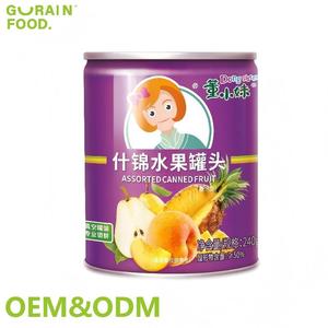 OEM ODM 345G Cocktail di frutta <span class=keywords><strong>in</strong></span> scatola <span class=keywords><strong>in</strong></span> sciroppo leggero o <span class=keywords><strong>in</strong></span> succo naturale - Product Image 1